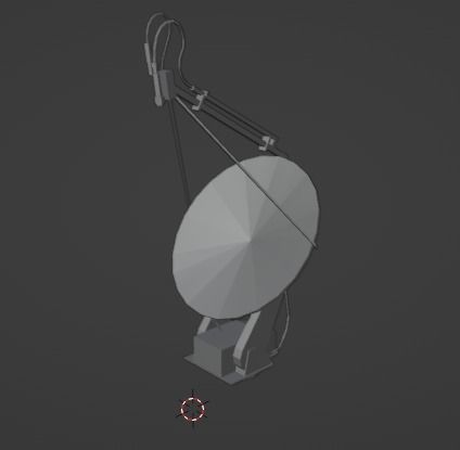 Satellite Dish Low-poly 3D model_22