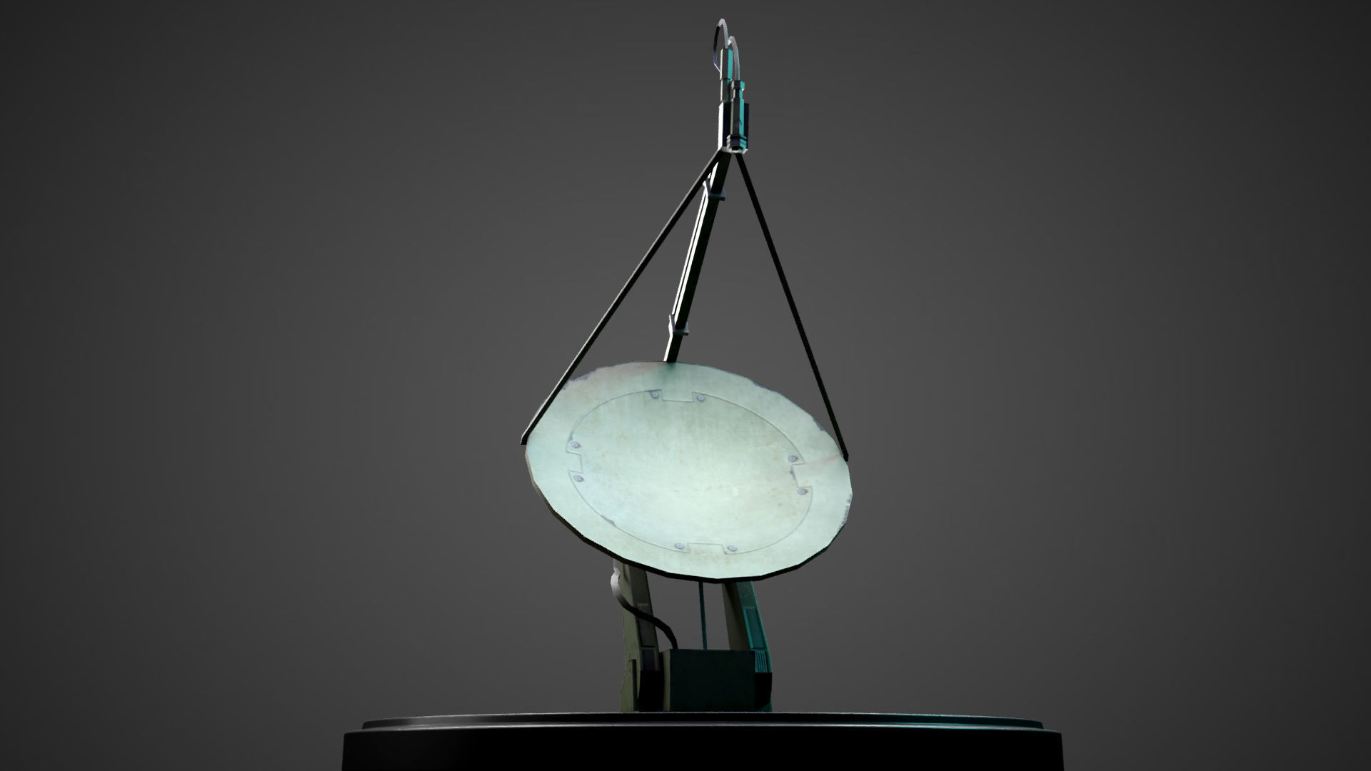 Satellite Dish Low-poly 3D model_5