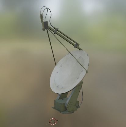 Satellite Dish Low-poly 3D model_9