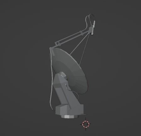 Satellite Dish Low-poly 3D model_7