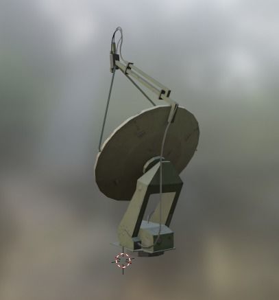 Satellite Dish Low-poly 3D model_14