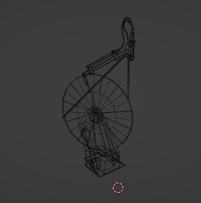 Satellite Dish Low-poly 3D model_17