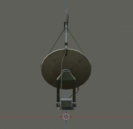 Satellite Dish Low-poly 3D model_13