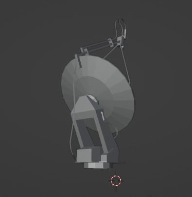 Satellite Dish Low-poly 3D model_8