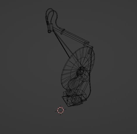 Satellite Dish Low-poly 3D model_6