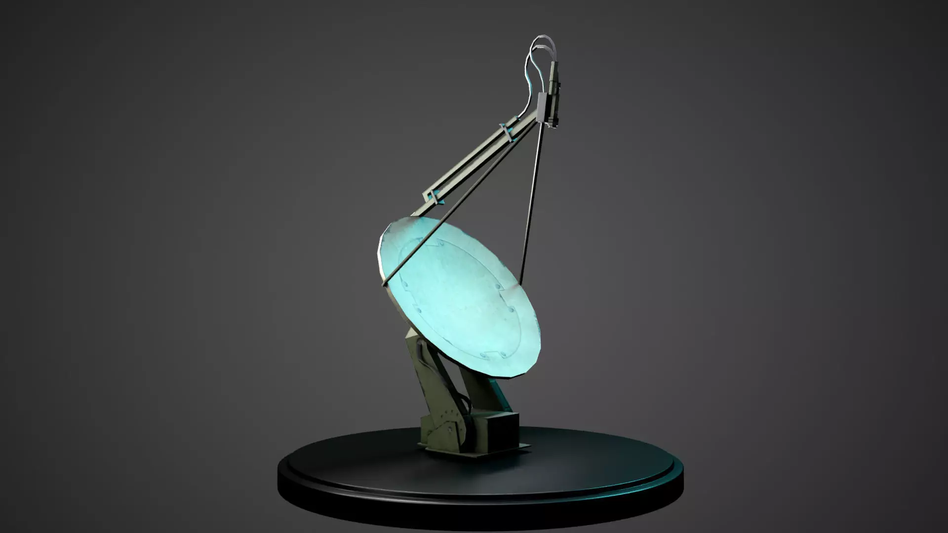 Satellite Dish Low-poly 3D model_0