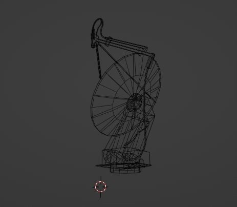 Satellite Dish Low-poly 3D model_19
