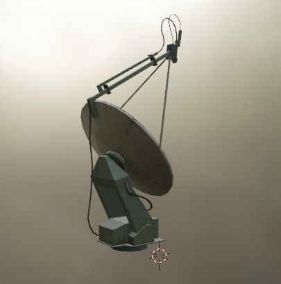 Satellite Dish Low-poly 3D model_12