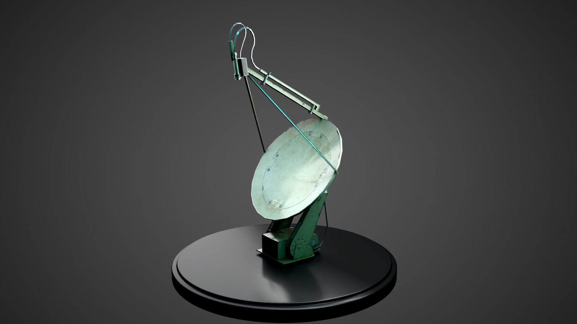 Satellite Dish Low-poly 3D model_1