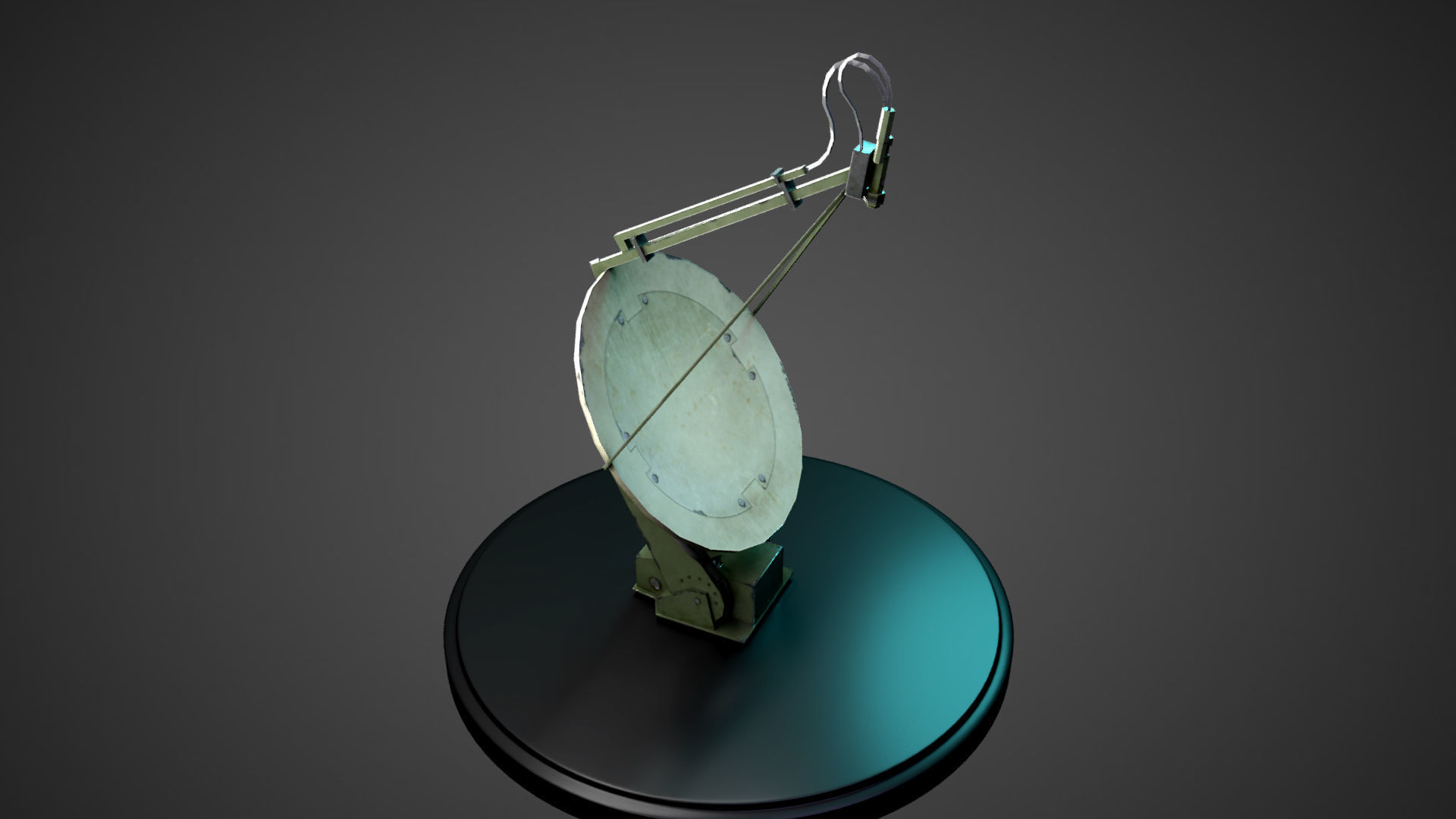 Satellite Dish Low-poly 3D model_3