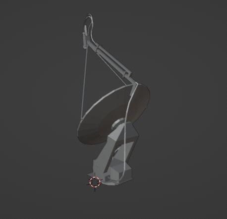 Satellite Dish Low-poly 3D model_23