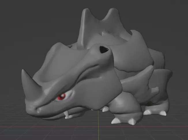 Rhyhorn  3D print model_0