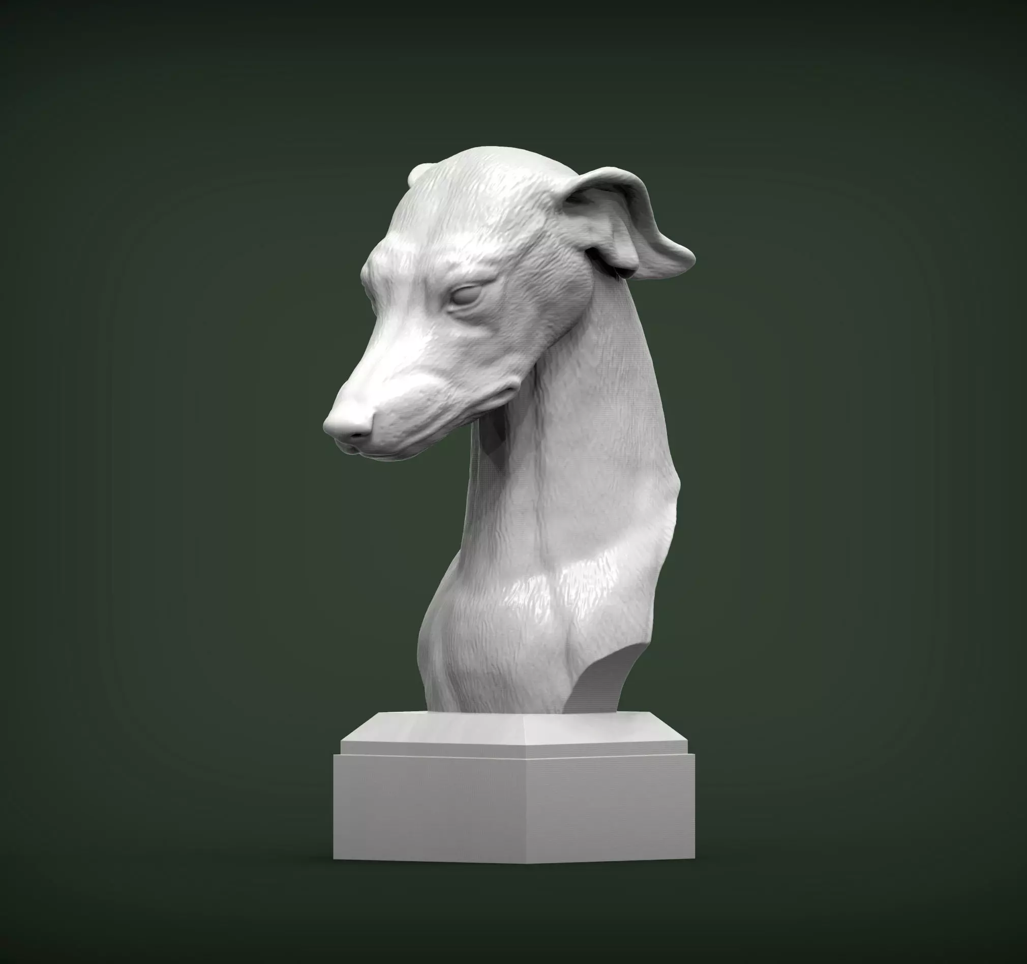greyhound dog 3D print model 3D print model_0