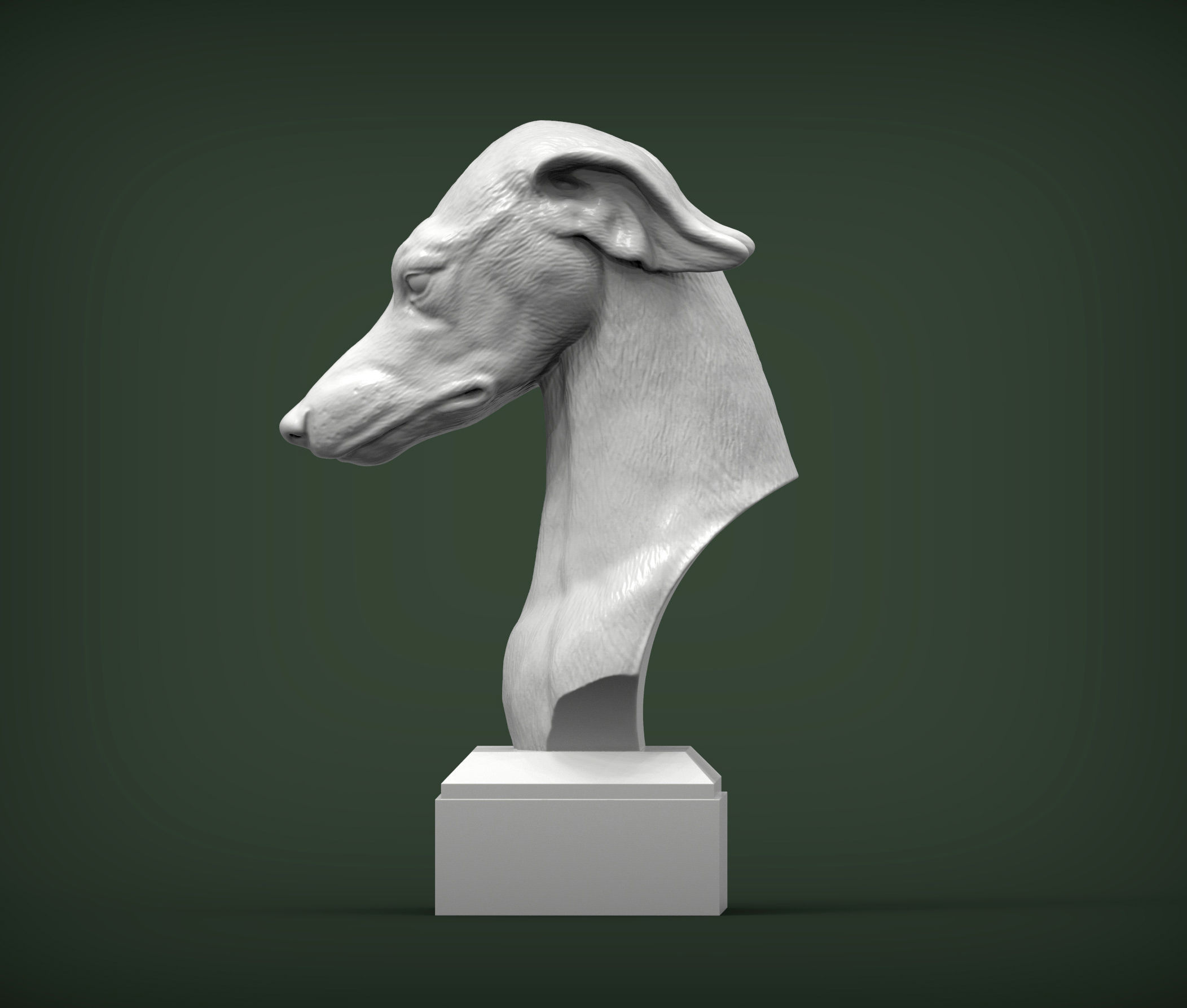 greyhound dog 3D print model 3D print model_3