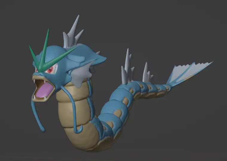 Gyarados  3D print model_0