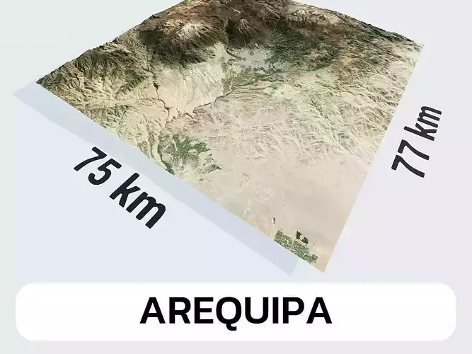 Arequipa Peru City Landscape 3D Model