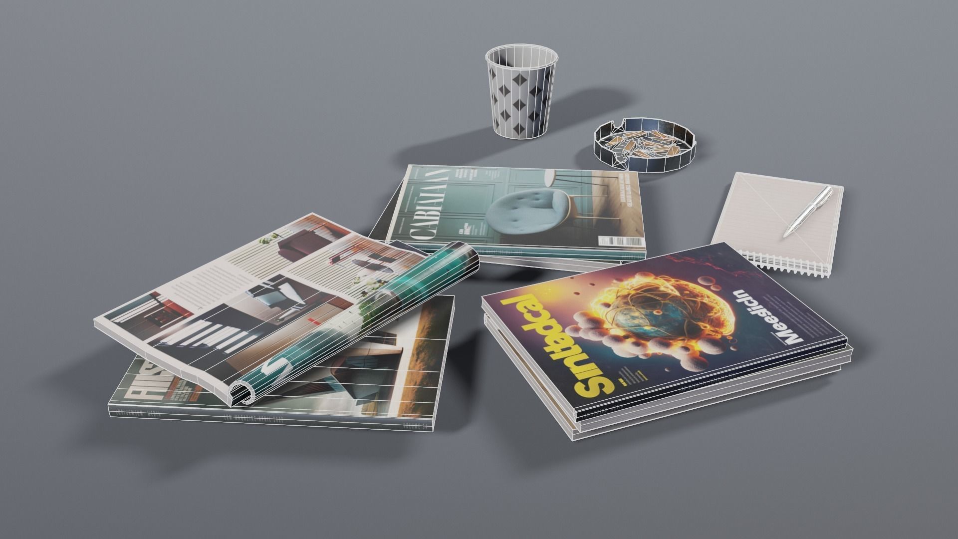 3D model Magazines and accessories VR / AR / low-poly | CGTrader