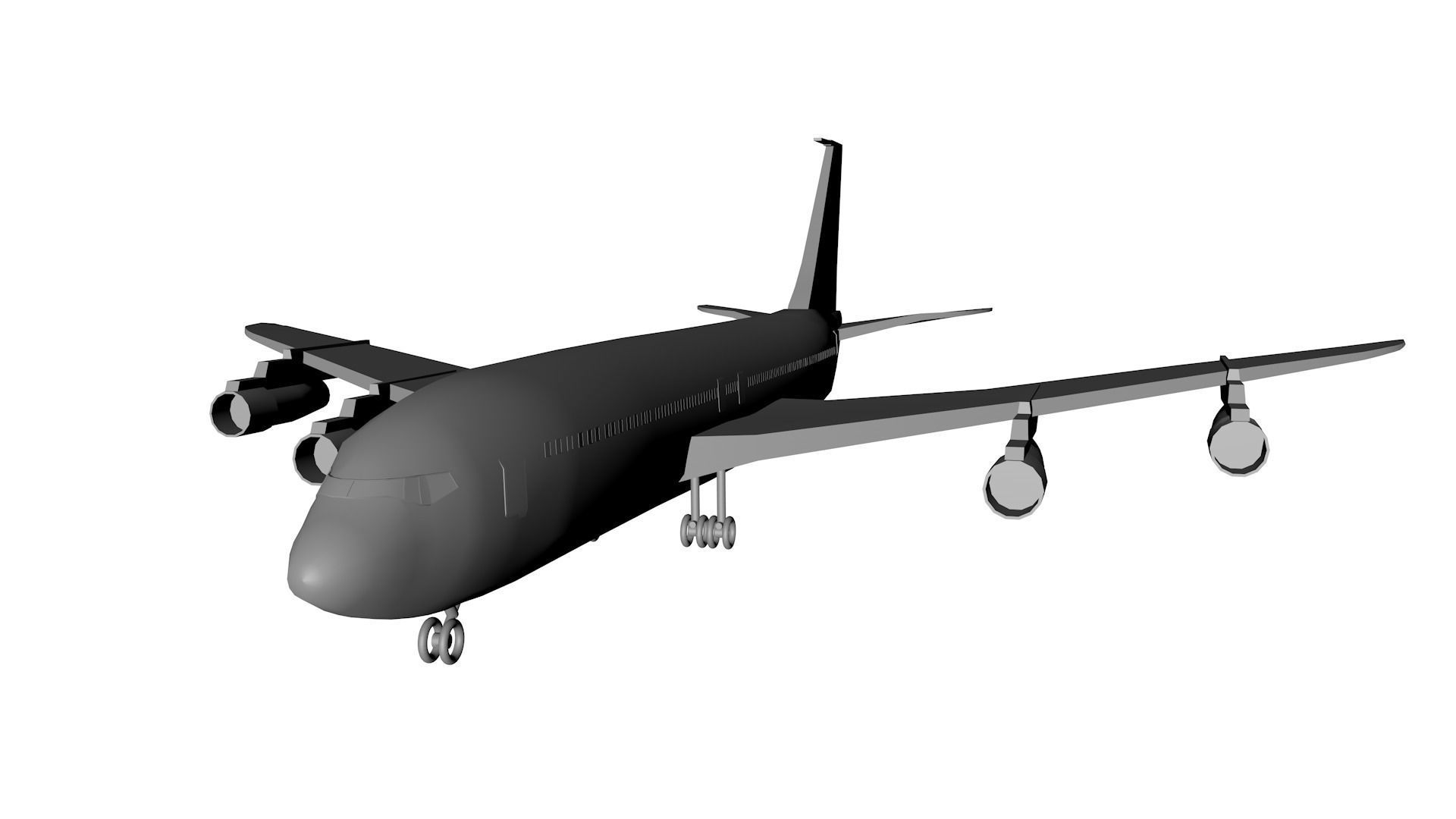 Airplane boeing jetliner - boeing jetliner 3D model_1