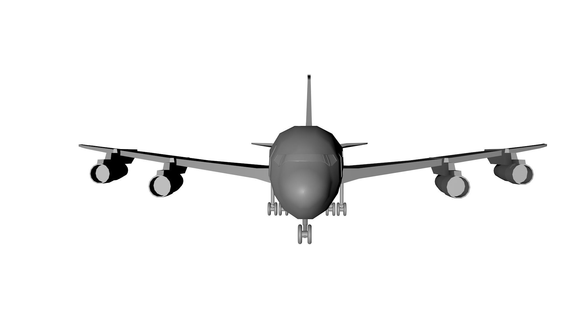 Airplane boeing jetliner - boeing jetliner 3D model_2