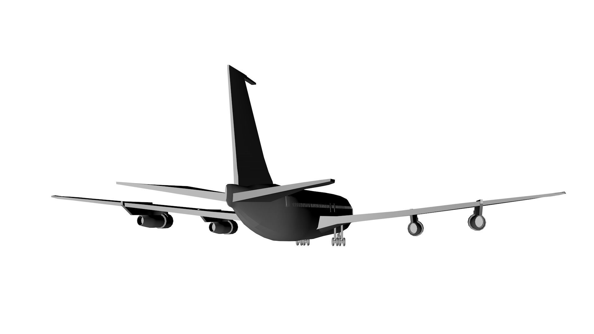 Airplane boeing jetliner - boeing jetliner 3D model_4