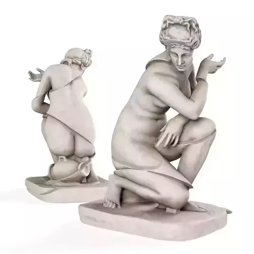 Crouching Venus sculpture