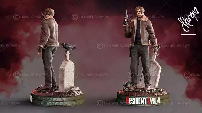 LEON KENNEDY RE4 3D print model