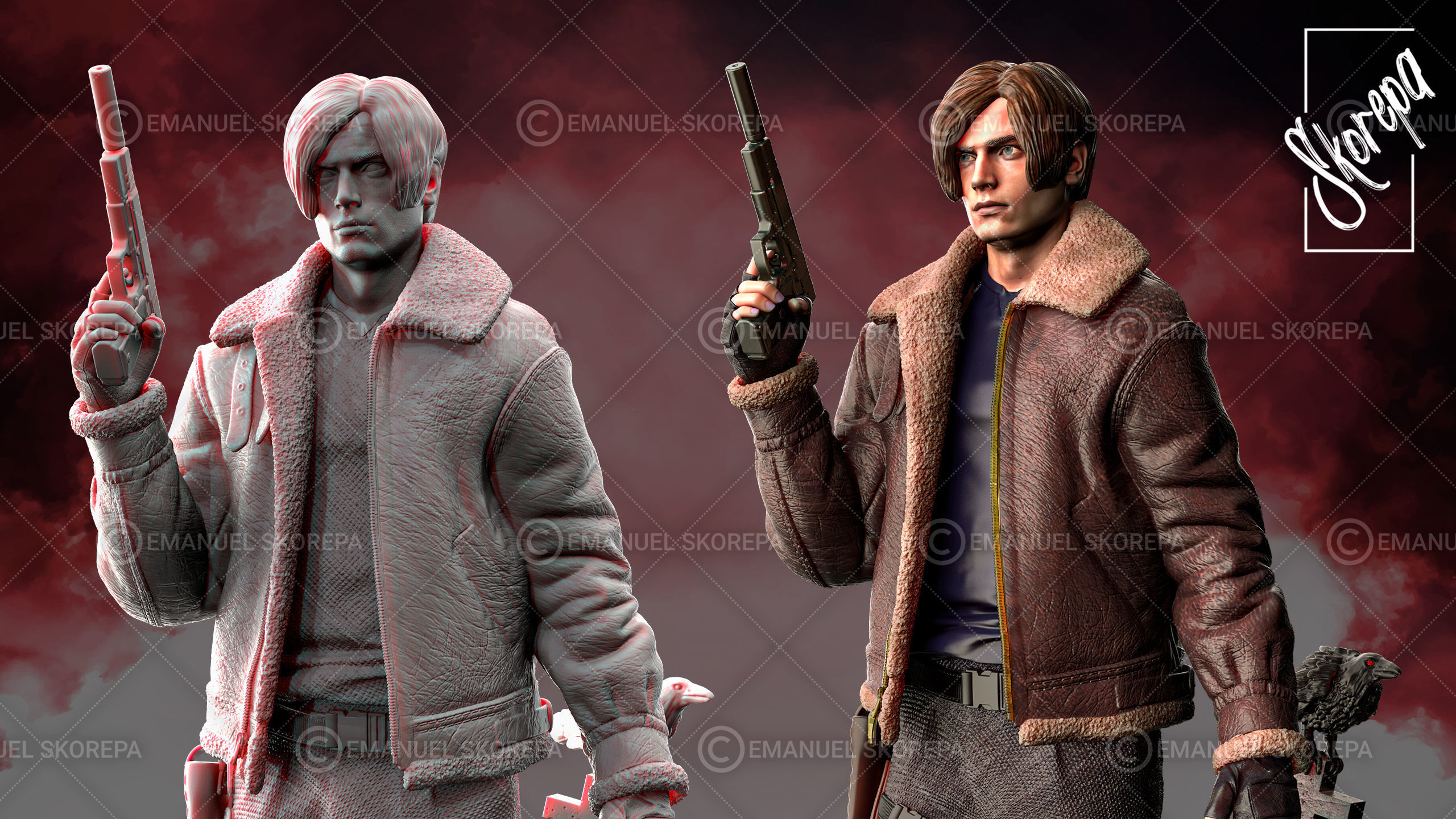 LEON KENNEDY RE4 3D print model_1