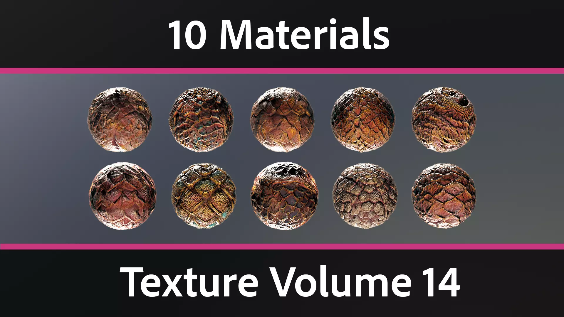 10 Materials Skin Dragon Seamless PBR Volume 14 Texture_0