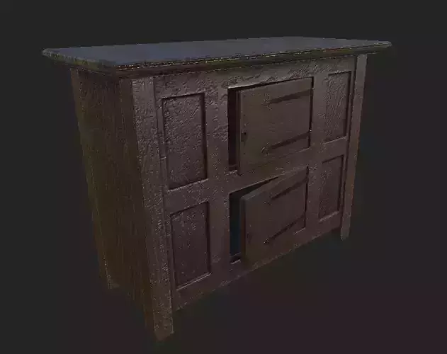 Desk PBR 4K Old vintage UnityHDRP UnityURP Unreal compatible