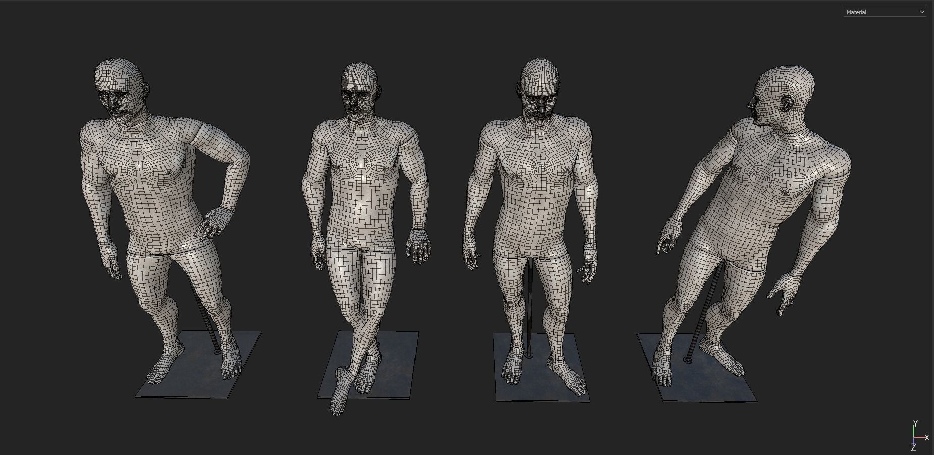 Mannequins Pack Low-poly 3D model_30