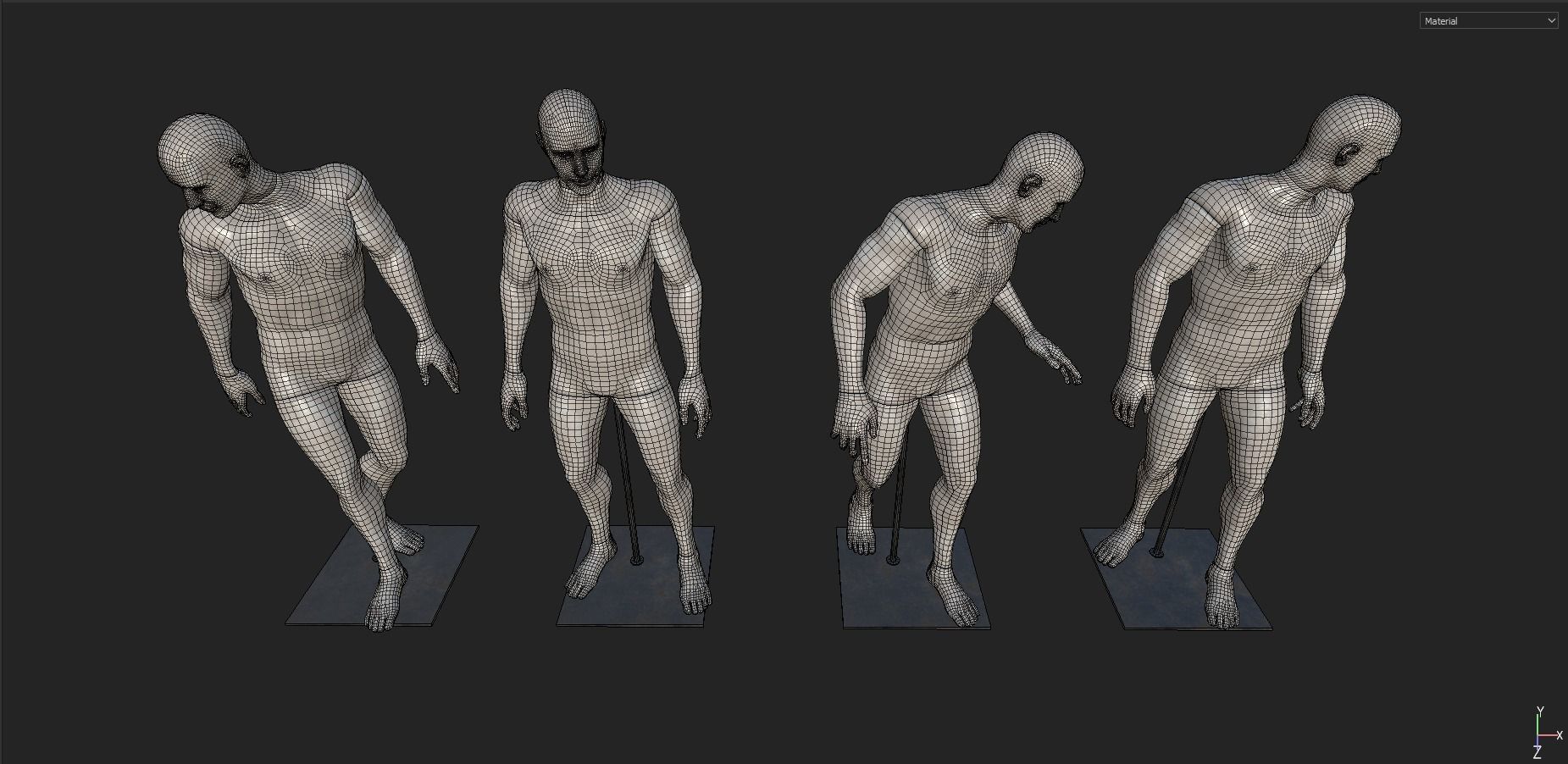 Mannequins Pack Low-poly 3D model_34