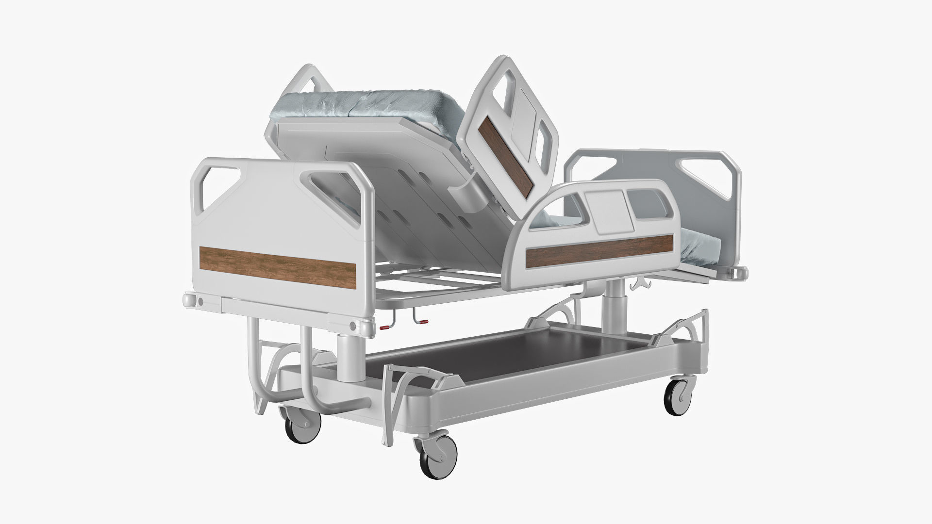 Hospital bed 3D model_7