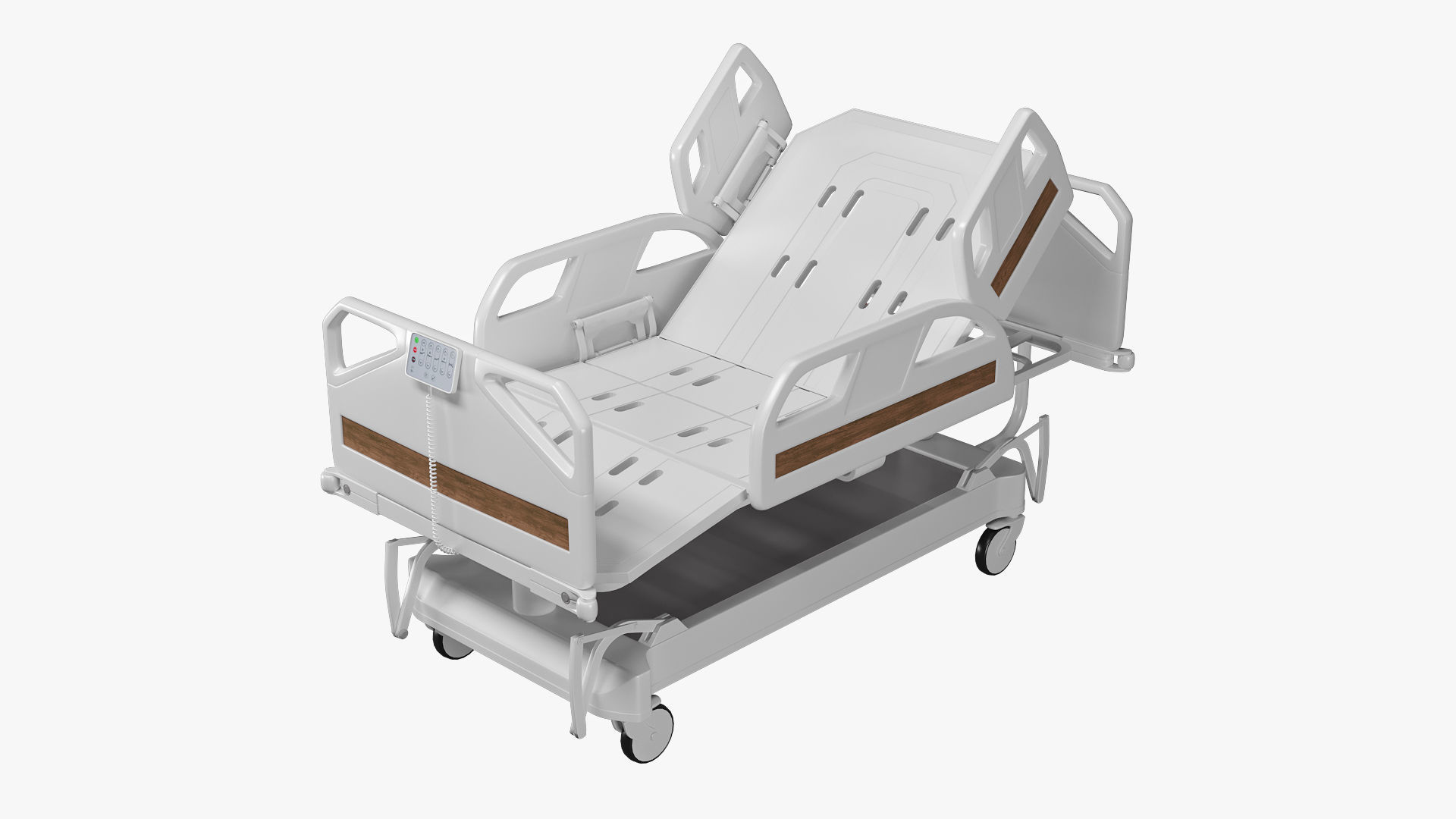 Hospital bed 3D model_5