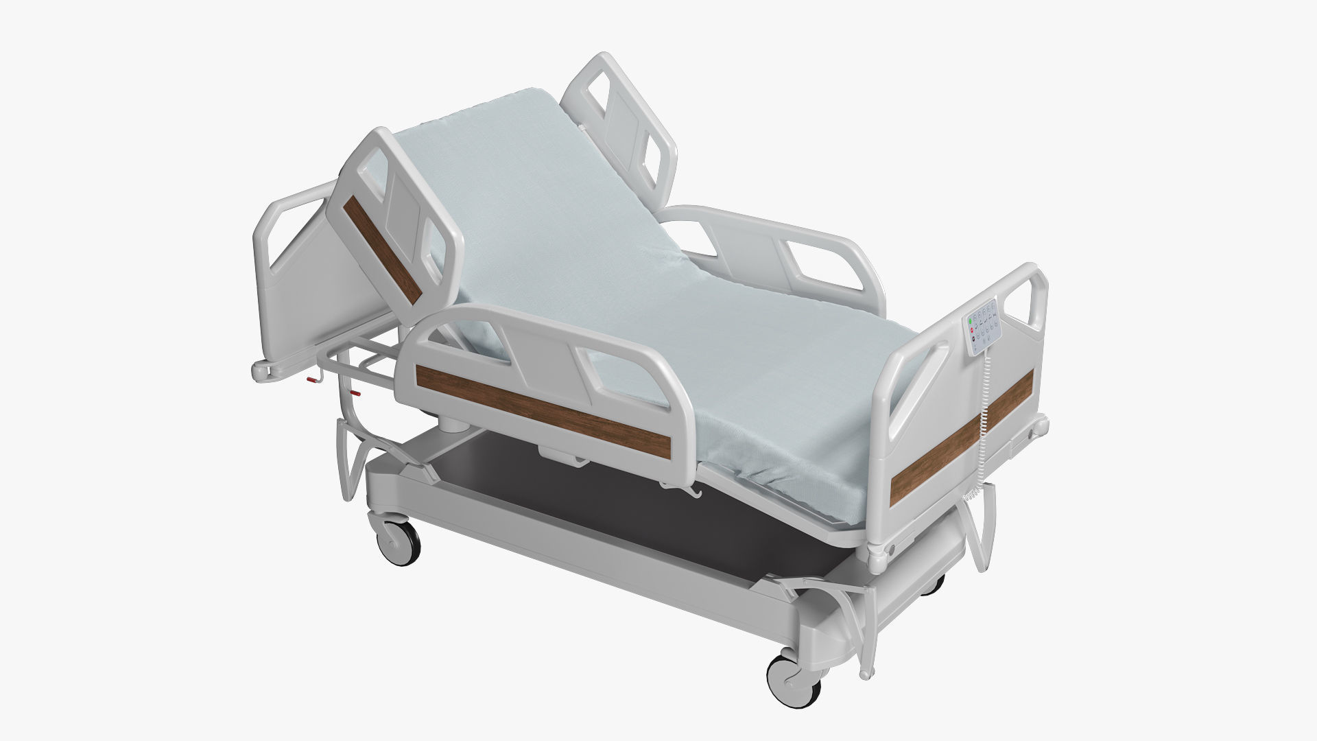Hospital bed 3D model_3