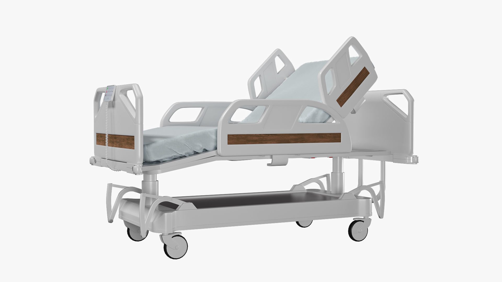 Hospital bed 3D model_2