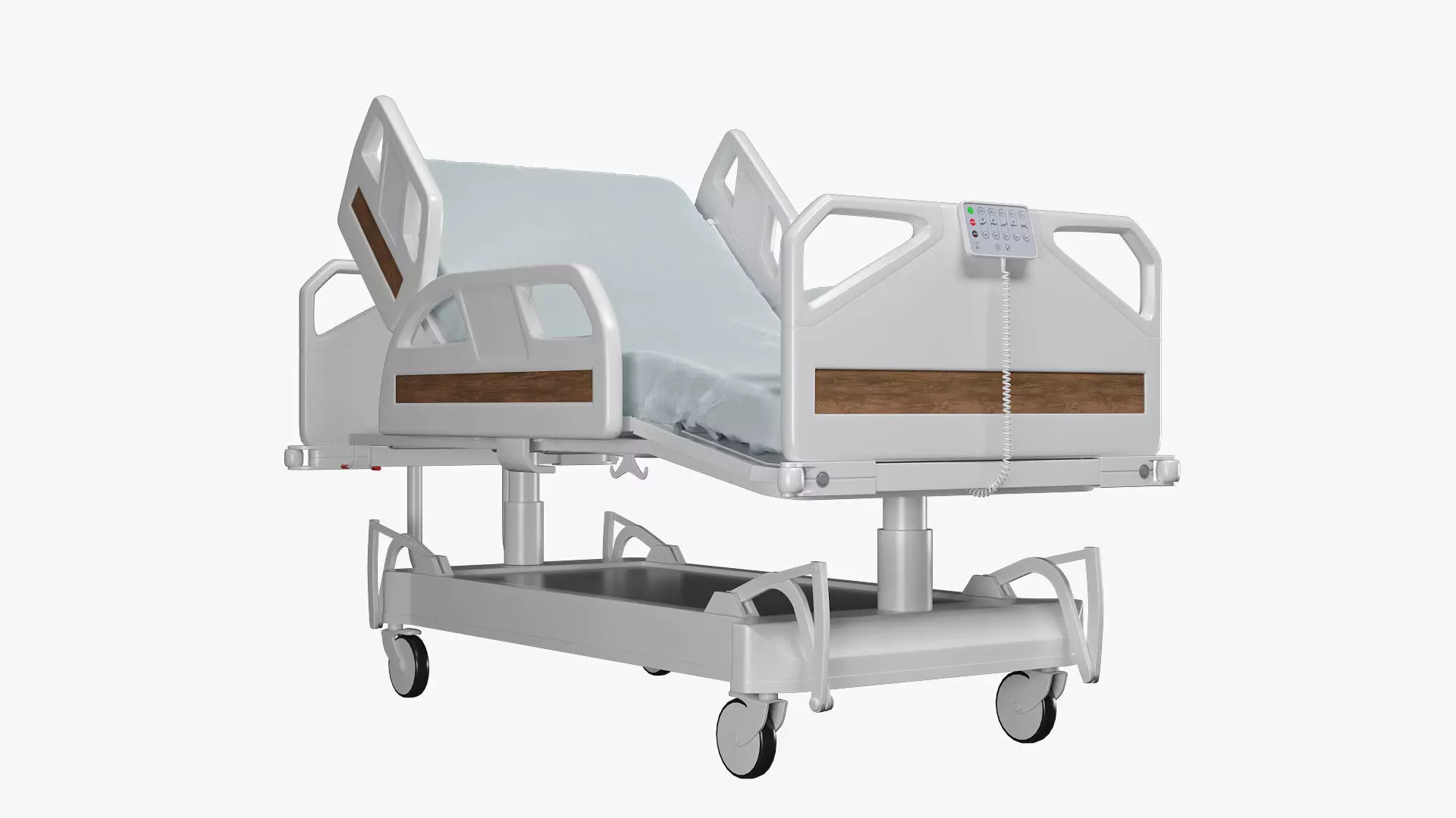 Hospital bed 3D model_0