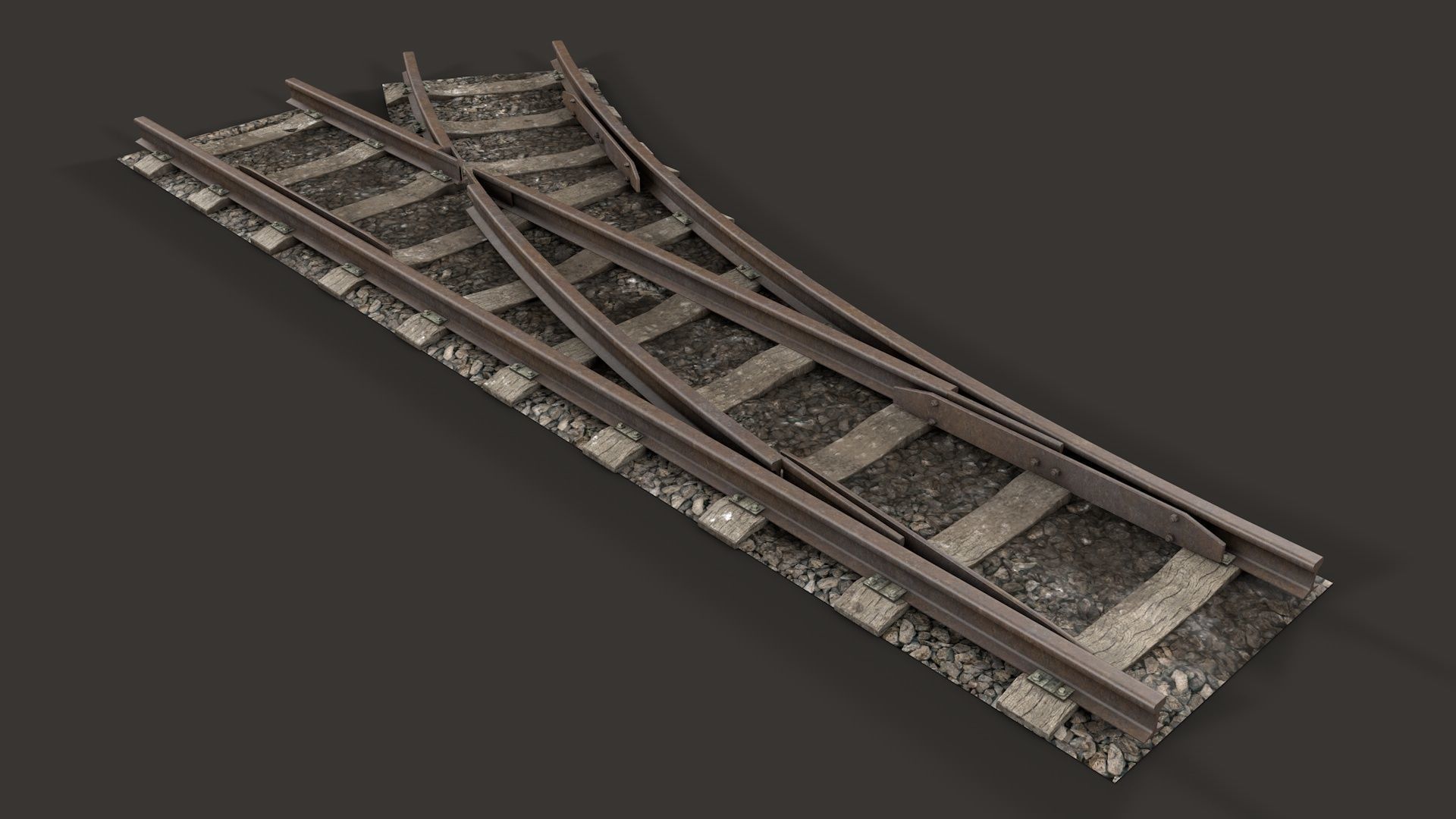 Modular Railway Track Advanced Collection 3D model_15