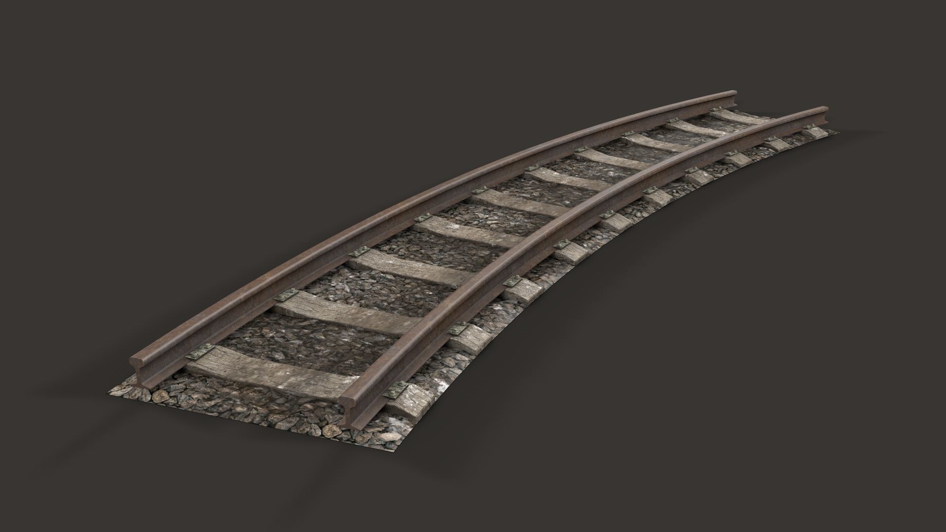 Modular Railway Track Advanced Collection 3D model_7