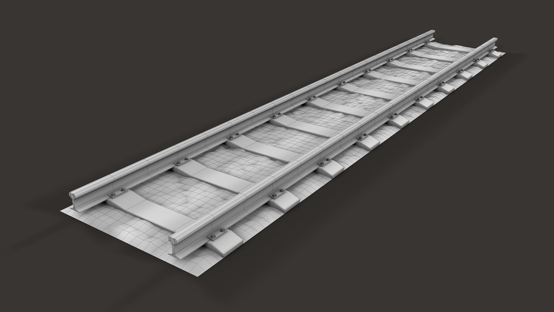 Modular Railway Track Advanced Collection 3D model_6