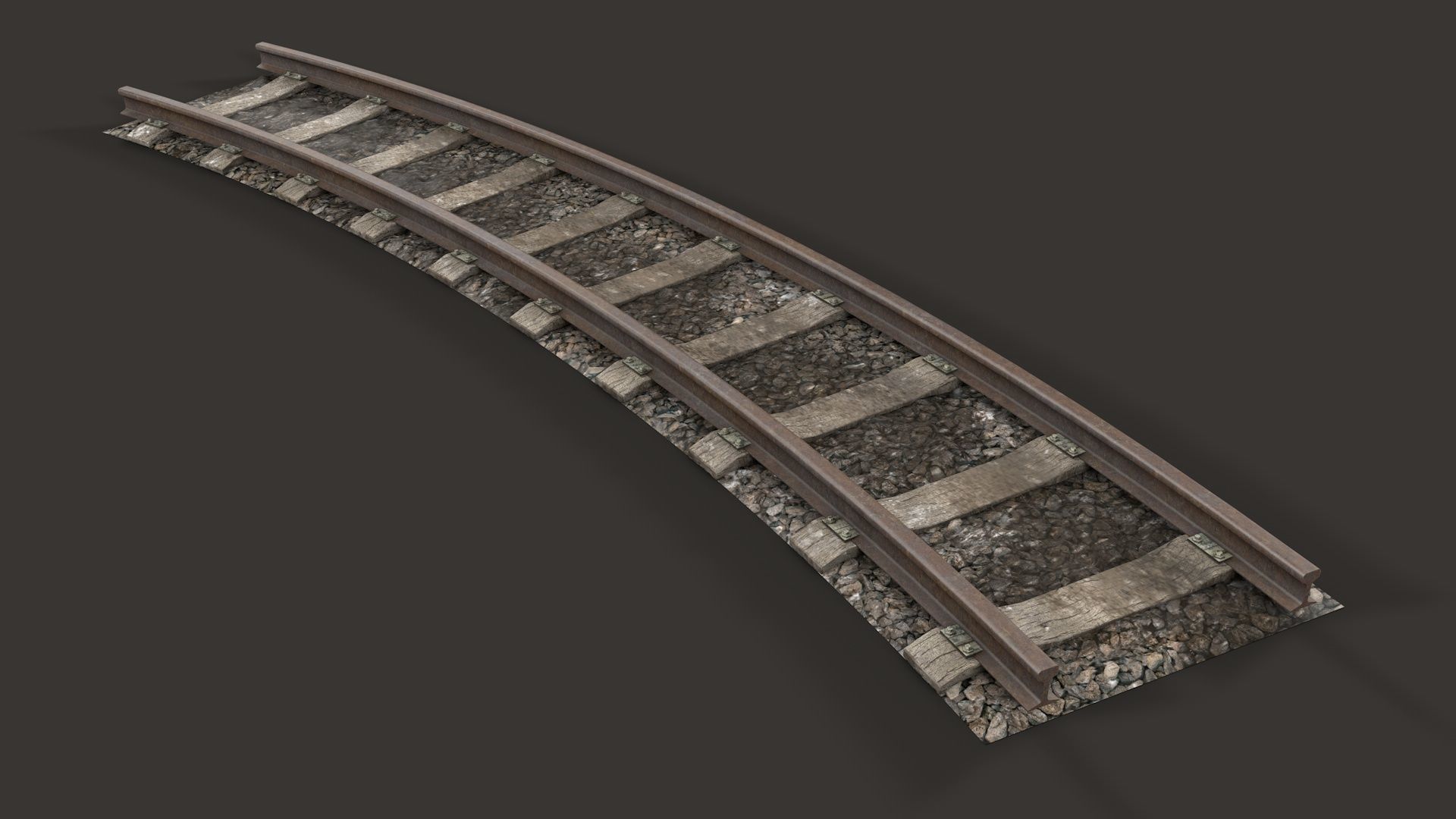 Modular Railway Track Advanced Collection 3D model_9