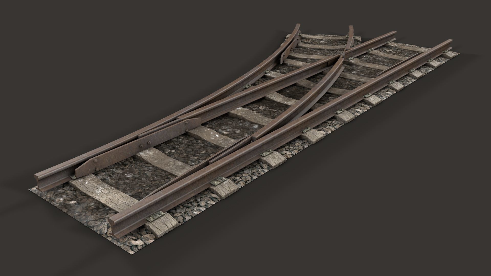 Modular Railway Track Advanced Collection 3D model_17