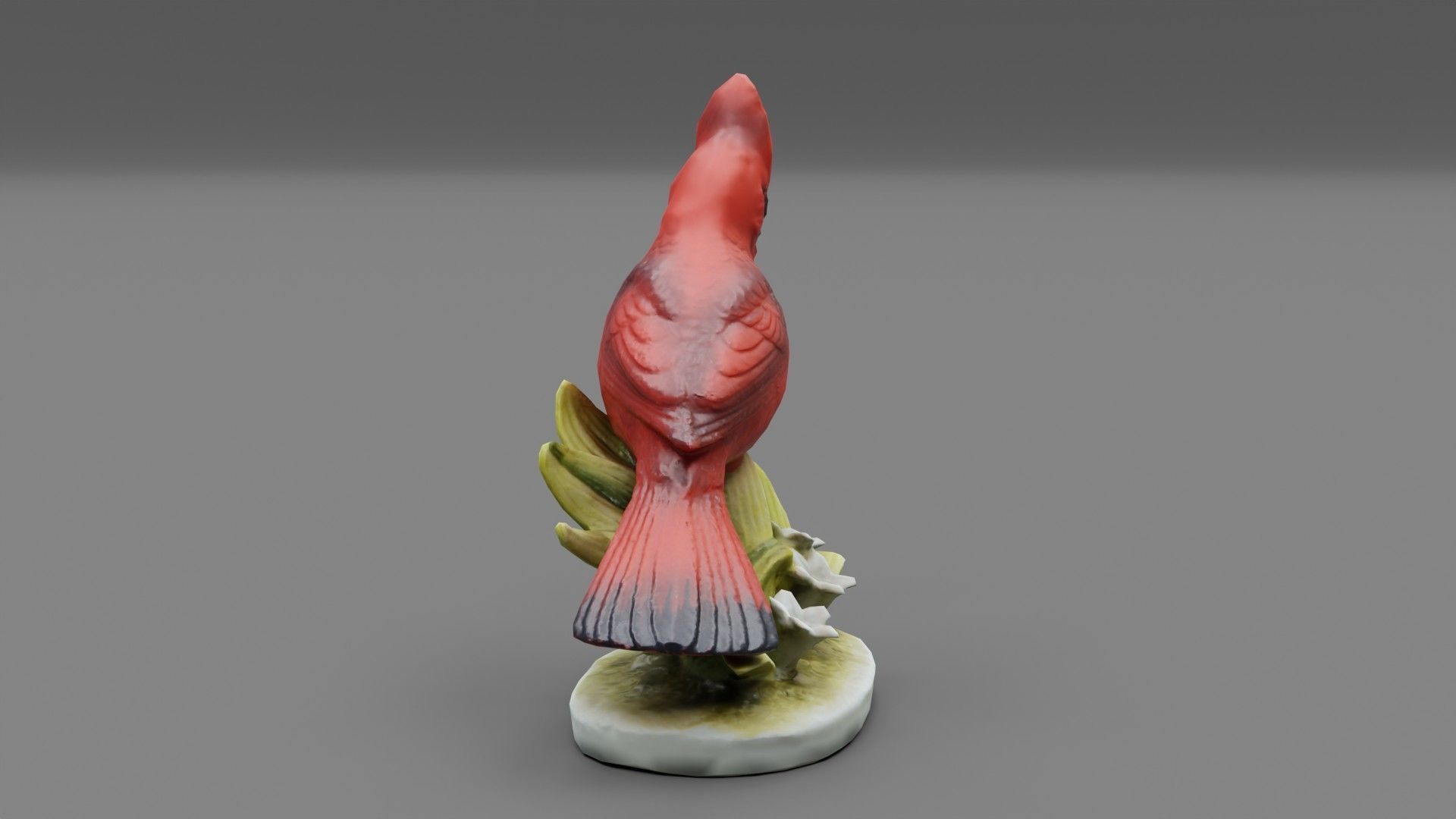 Northern Cardinalis bird Low-poly 3D model_3