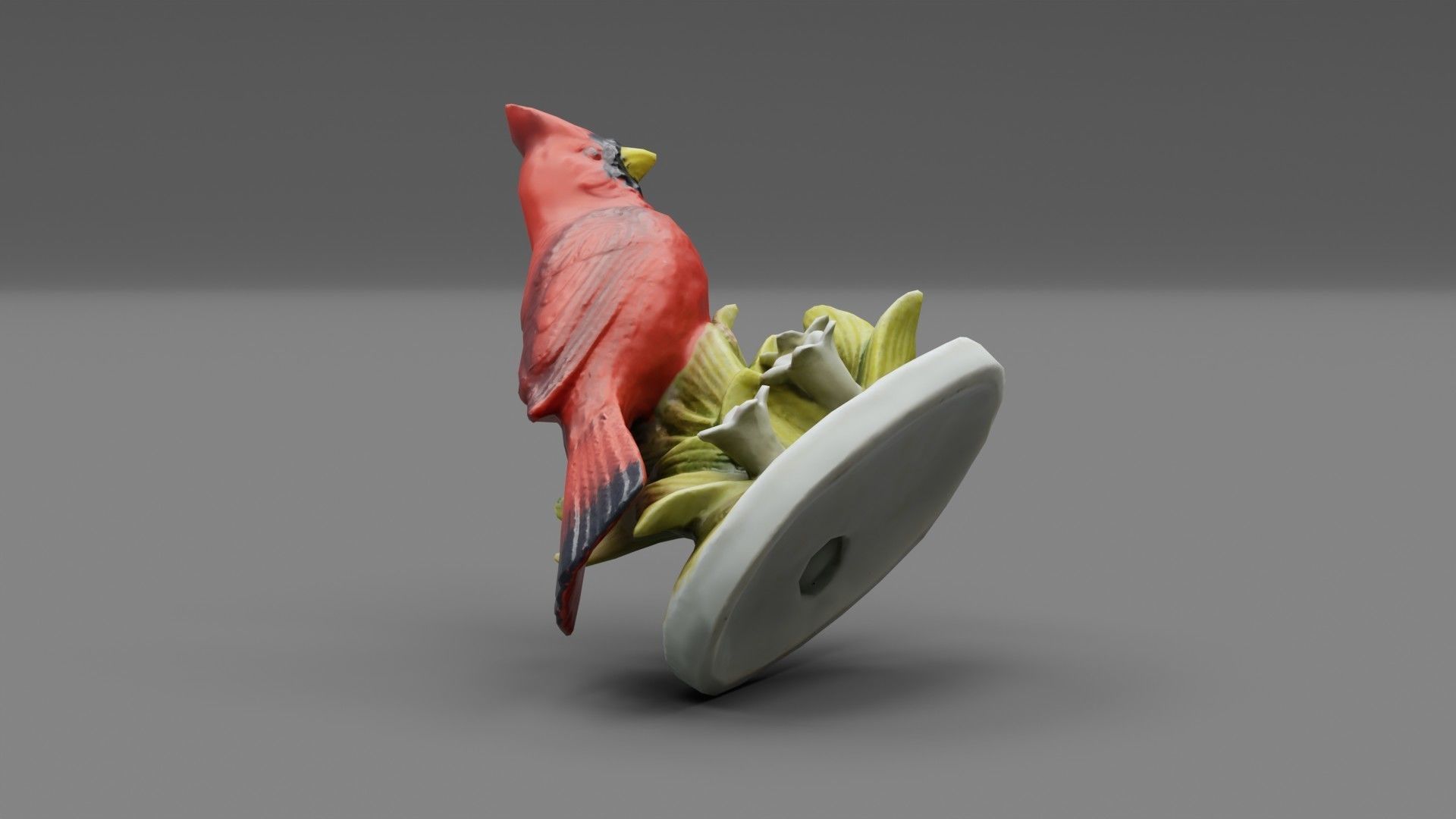 Northern Cardinalis bird Low-poly 3D model_12