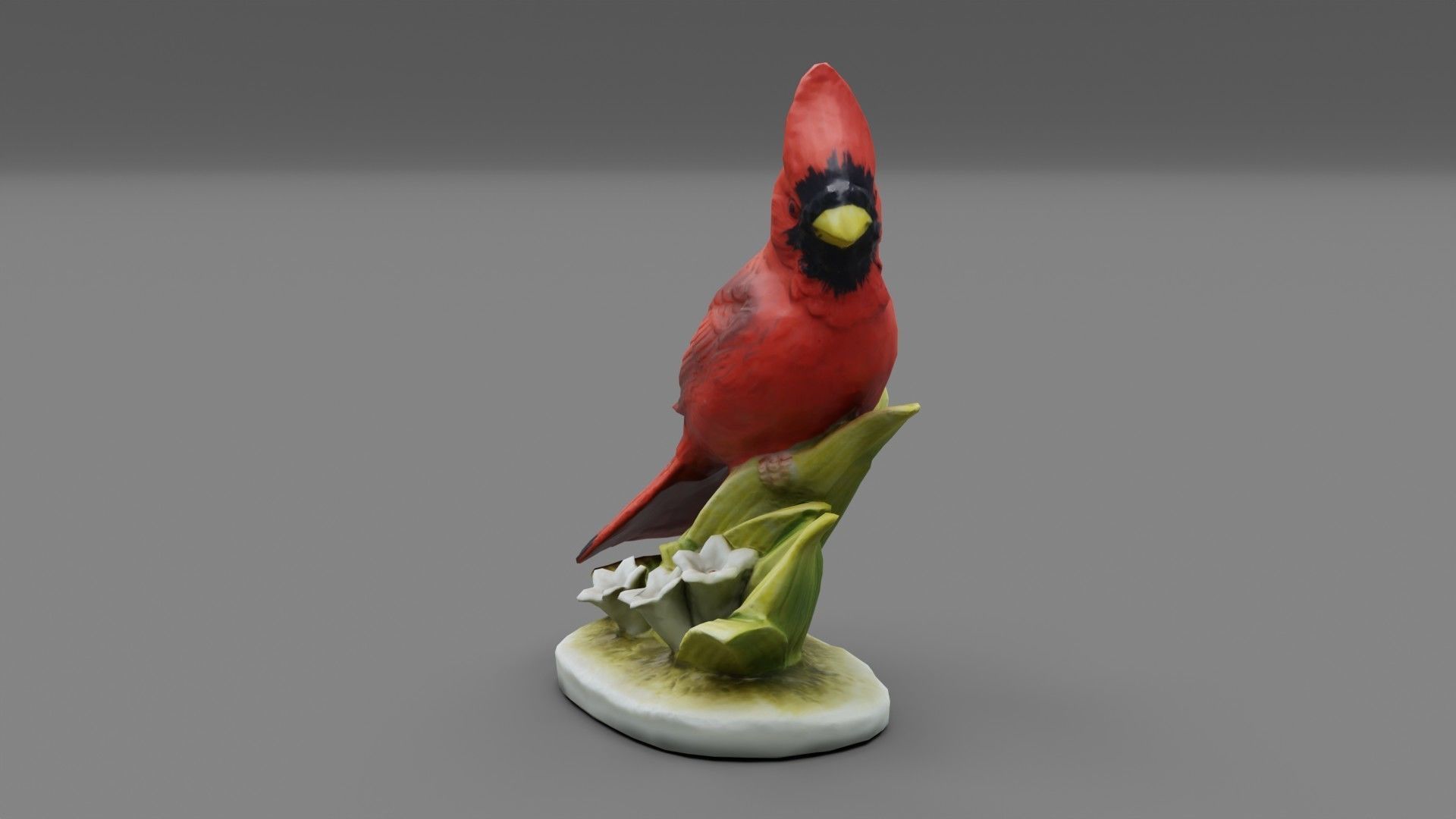 Northern Cardinalis bird Low-poly 3D model_9