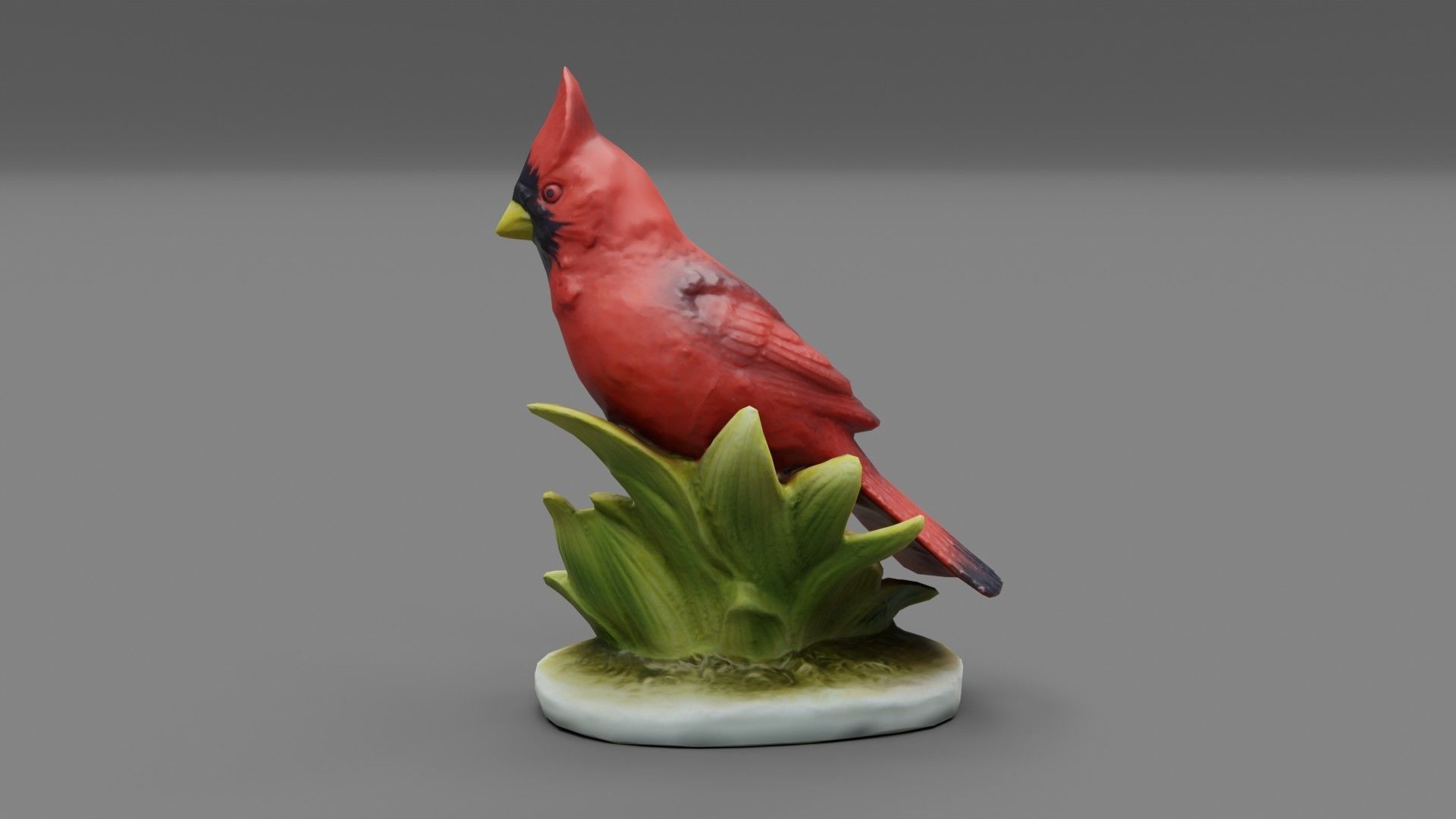 Northern Cardinalis bird Low-poly 3D model_6
