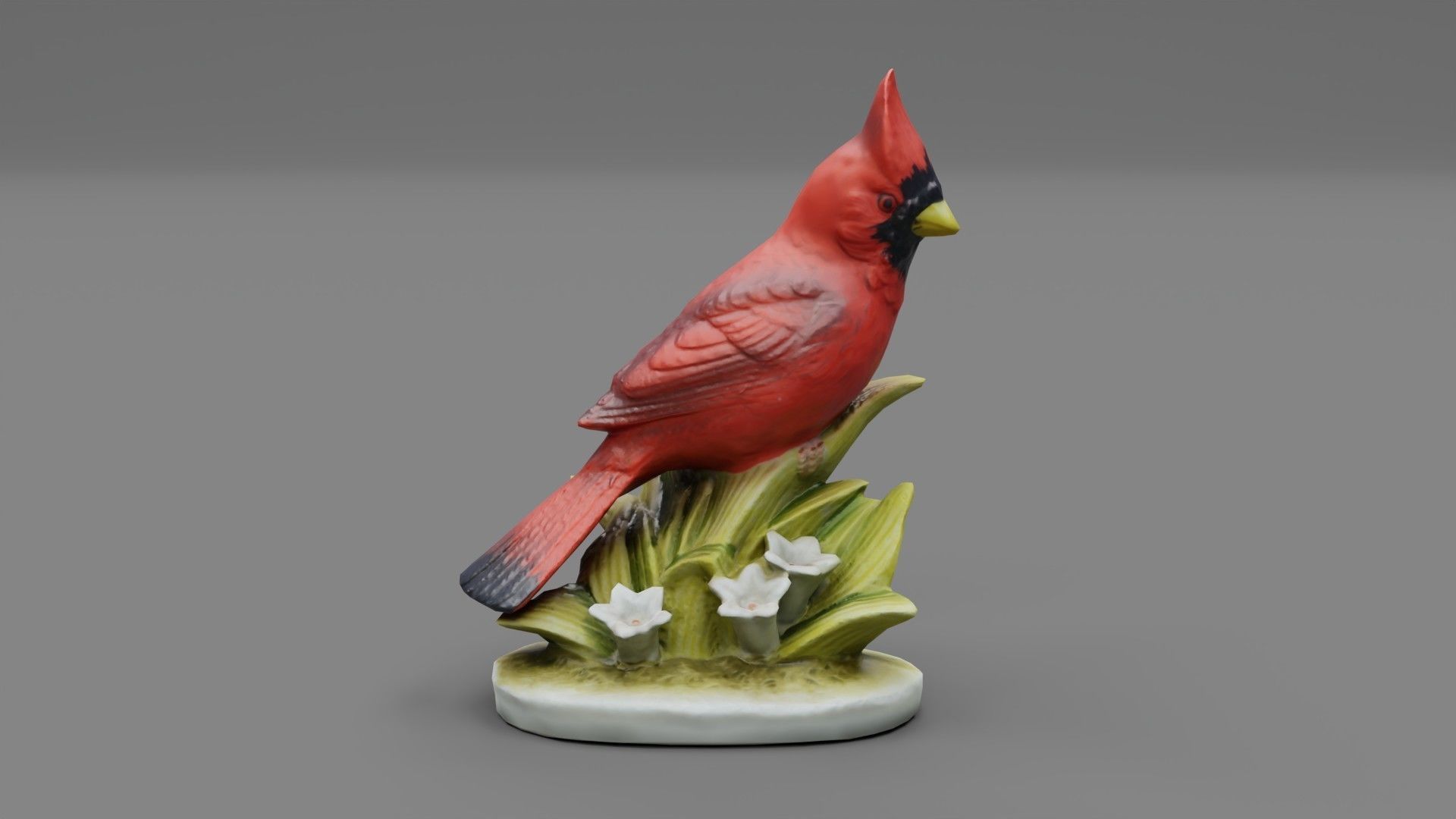 Northern Cardinalis bird Low-poly 3D model_10
