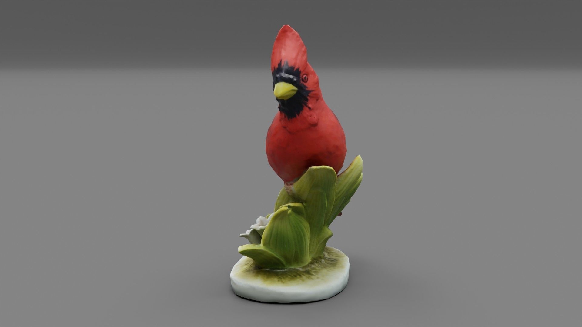 Northern Cardinalis bird Low-poly 3D model_8