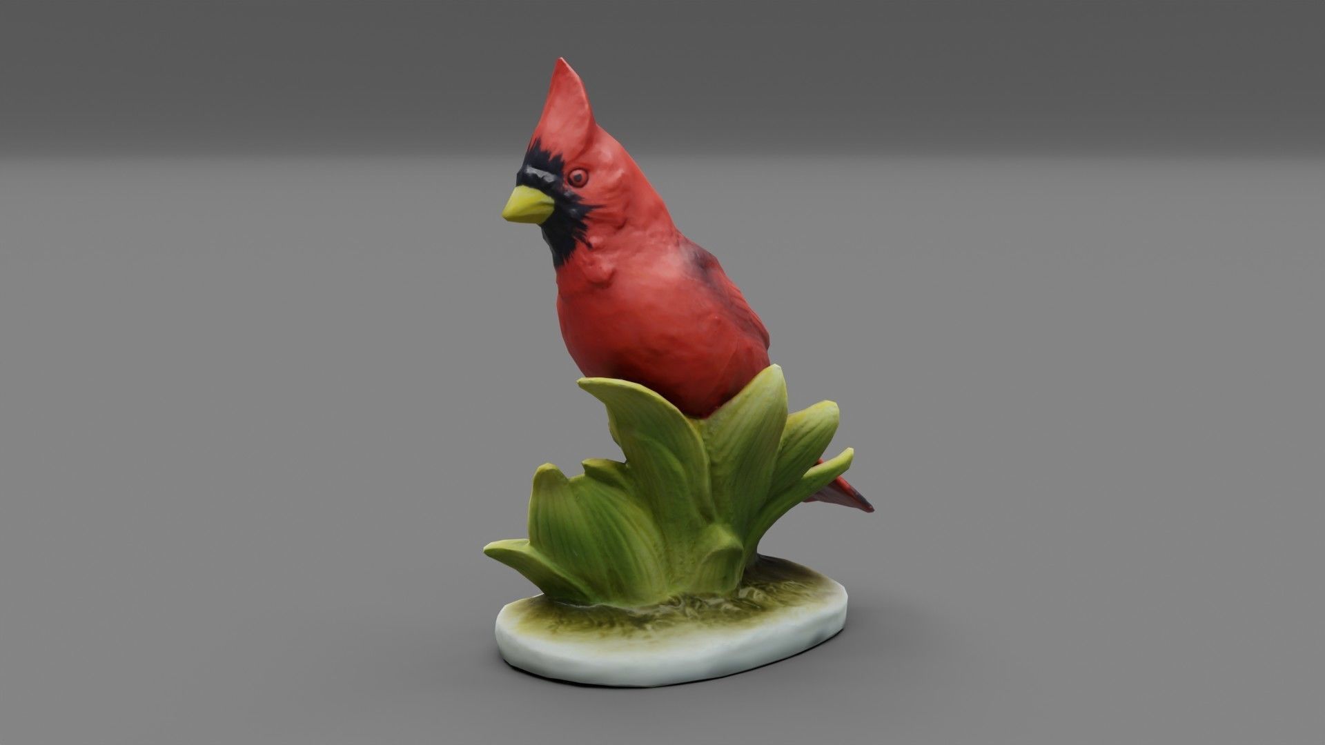 Northern Cardinalis bird Low-poly 3D model_7
