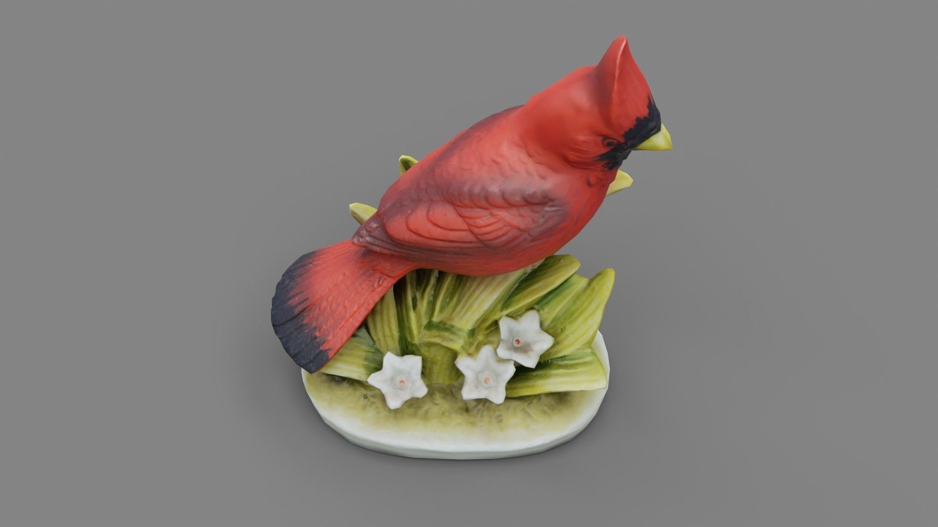 Northern Cardinalis bird Low-poly 3D model_11