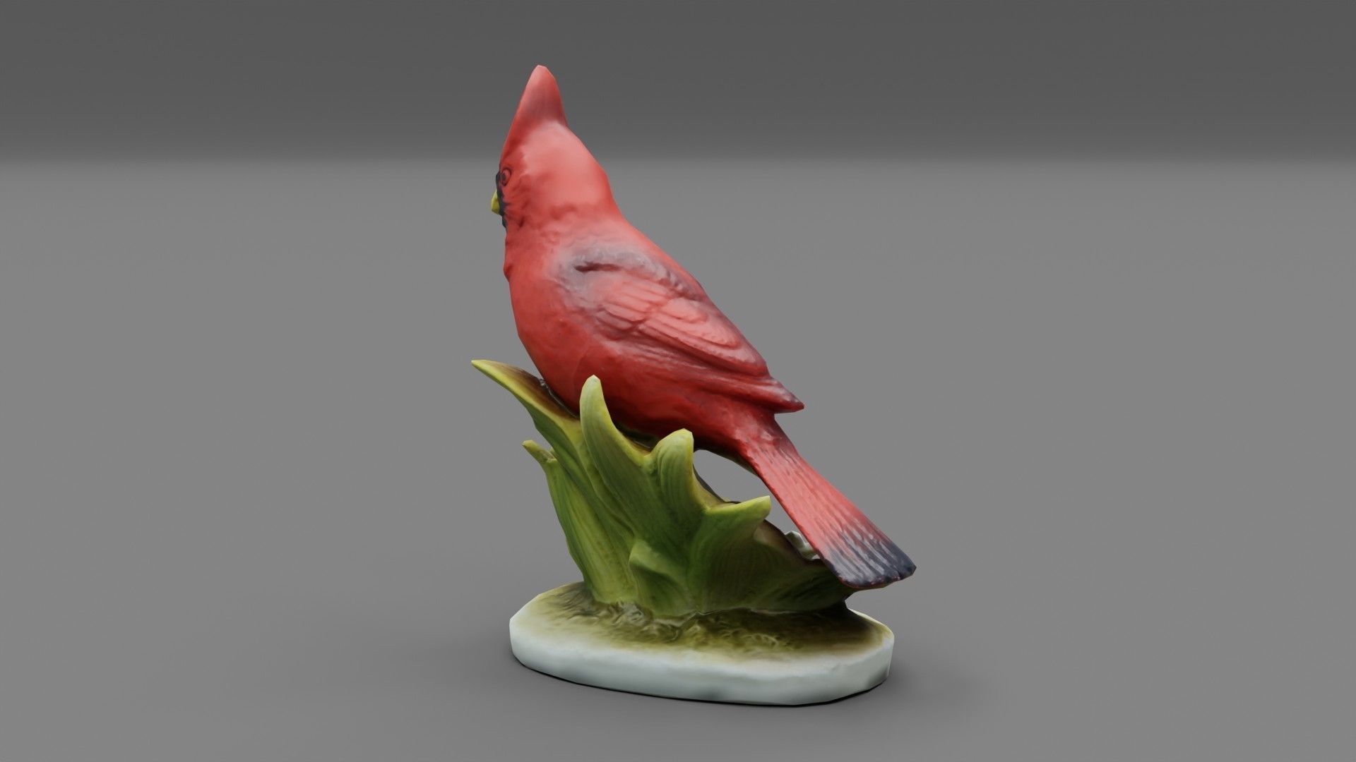 Northern Cardinalis bird Low-poly 3D model_5